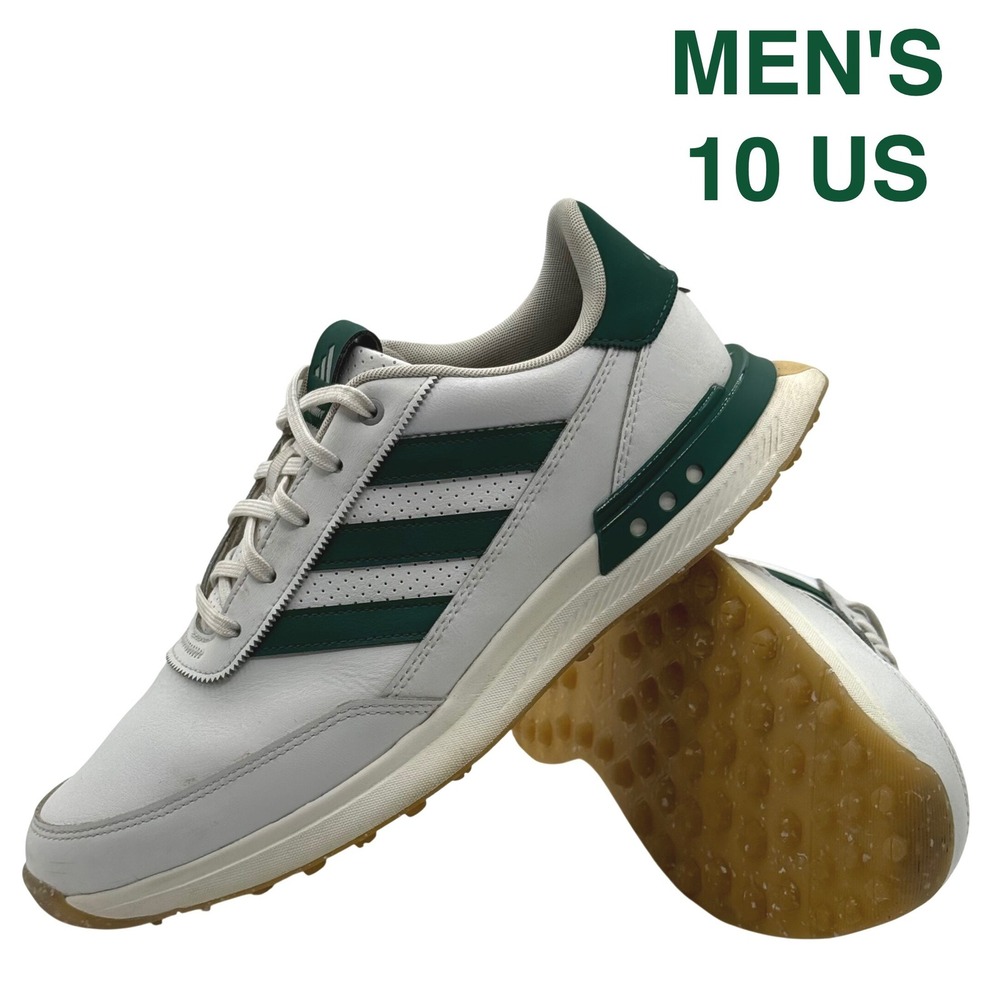 Adidas S2G Spikeless Leather 24 Golf Shoes Mens‎ Size 10 White Green IF0299